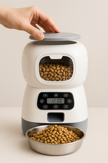 RutiPet – El dispensador automático que cuida la salud de tu mascota por ti, sin apps, sin enredos, solo amor y precisión.